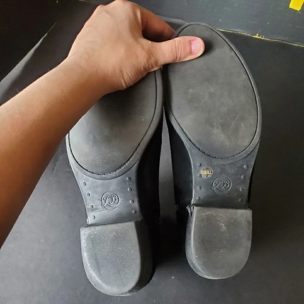 Lucky Brand Black Suede Ankle Booties - Picture 8 of 12